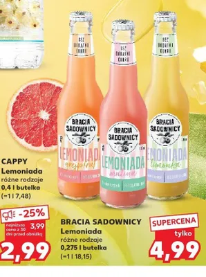 Lemoniada Bracia Sadownicy grejpfrutowa promocja w Kaufland