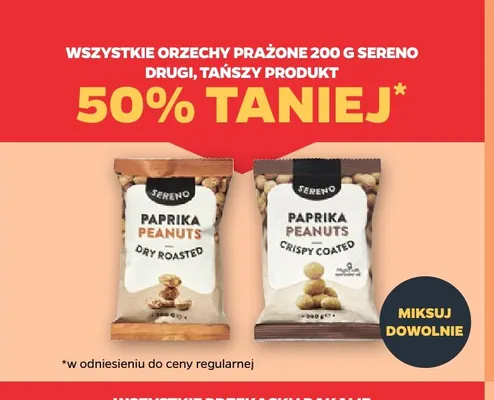 Orzeszki ziemne Sereno Paprika Peanuts Dry Roasted promocja w Netto
