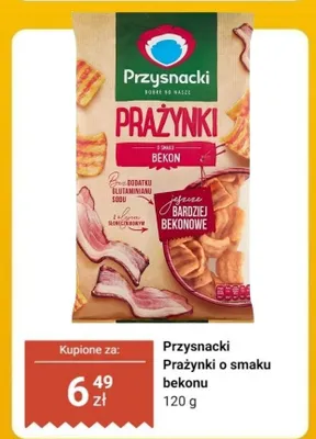 Prażynki o smaku bekonu Przysnacki promocja w Dino
