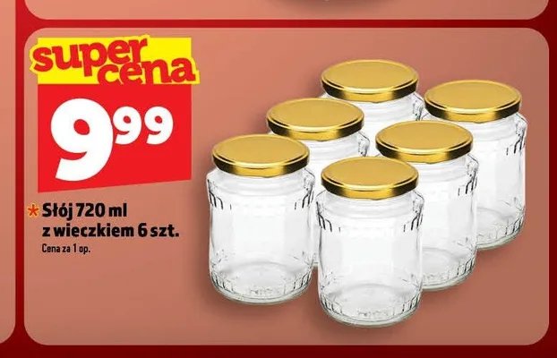 Słój 720 ml z wieczkiem 6-pak promocja w TOPAZ