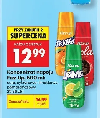 Koncentrat napoju Fizz Up o smaku coli promocja w Biedronka