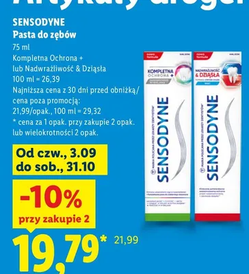 Pasta do zębów Sensodyne Kompletna Ochrona+ promocja w Lidl
