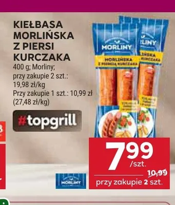 Kiełbasa morlińska z piersi kurczaka Morliny promocja w Stokrotka