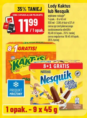 Lody Kaktus Nestlé promocja w POLOmarket