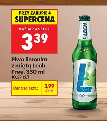 Piwo limonka z miętą Free promocja w Biedronka