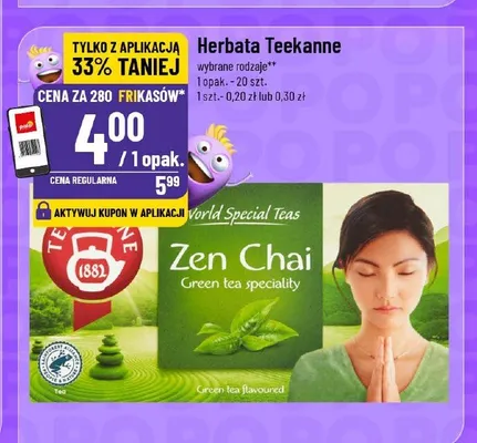 Herbata zielona Teekanne Zen Chai 20-pak promocja w POLOmarket