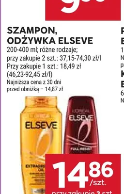 Odżywka Elseve promocja w Stokrotka
