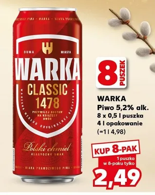 Piwo 5,2% alk. promocja w Kaufland