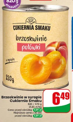 Brzoskwinie w syropie Cukiernia Smaku promocja w Dino