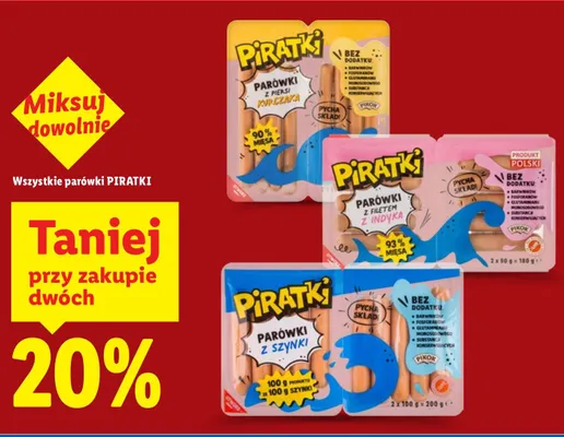 Parowki z mięsa promocja w Lidl