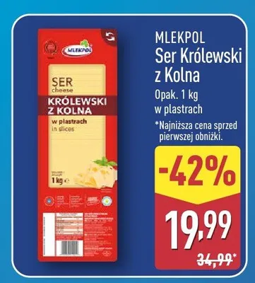 Ser Królewski z Kolna promocja w Aldi