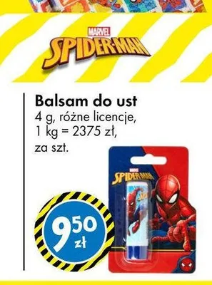 Balsam do ust Spiderman promocja w Tedi