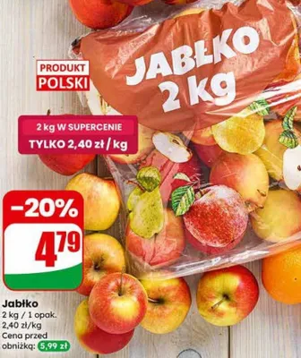 Jabłko 2 kg promocja w Dino