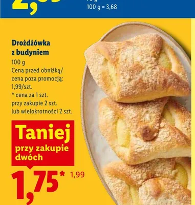 Drożdżówka z budyniem promocja w Lidl