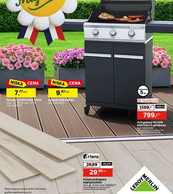 Grill gazowy 10,5 kw kenton ii 3-palnikowy promocja w Leroy Merlin