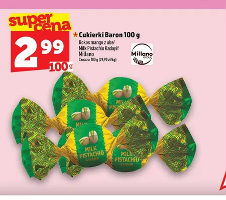 Cukierki Baron kokos mango z ube promocja w TOPAZ