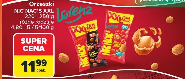 Orzeszki NIC NAC'S XXL Lorenz promocja w Carrefour