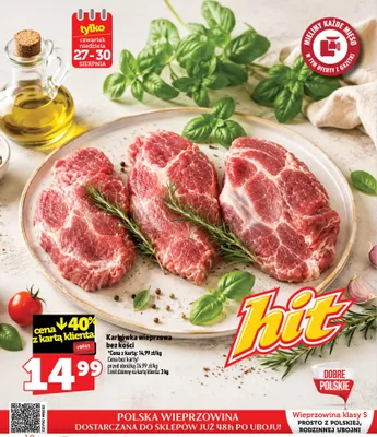 Karkówka wieprzowa bez kości promocja w TOPAZ