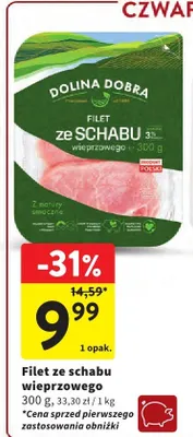 Filet ze schabu wieprzowego promocja w Intermarche