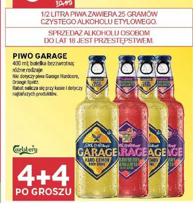 Piwo Garage Hard Lemon promocja w Stokrotka