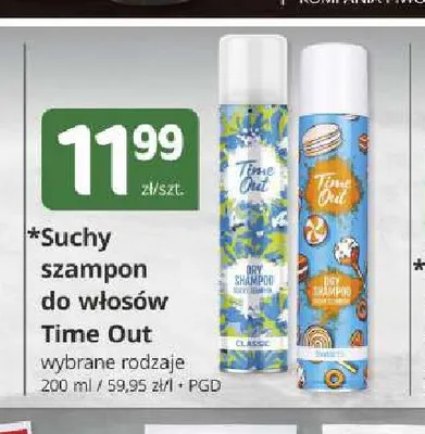 Suchy szampon do włosów Time Out promocja w Marketvita