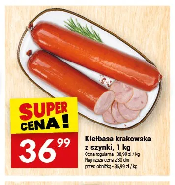 Kiełbasa krakowska z szynki promocja w Twój Market