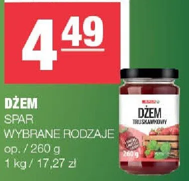 Dżem Spar promocja w SPAR
