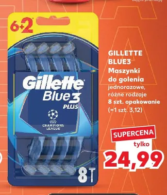 Maszynki do golenia jednorazowe Gillette Blue3 Plus promocja w Kaufland