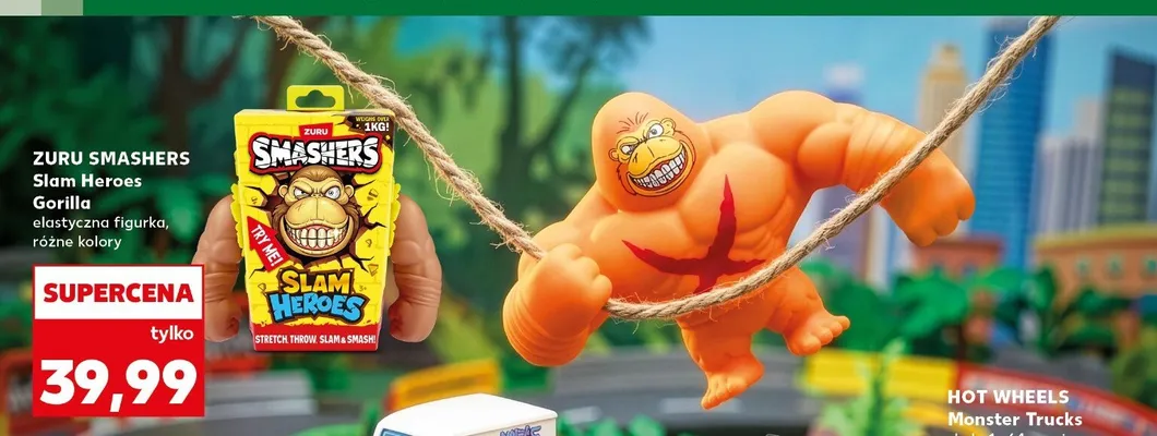 Elastyczna figurka ZURU SMASHERS Slam Heroes Gorilla promocja w Kaufland