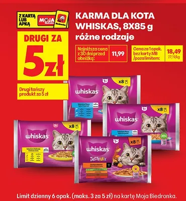 Karma dla kota różne rodzaje promocja w Biedronka