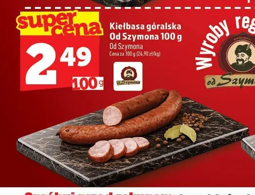 Kiełbasa góralska Od Szymona promocja w TOPAZ