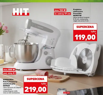 Krajalnica elektryczna Prosciutto EKM017W promocja w Kaufland