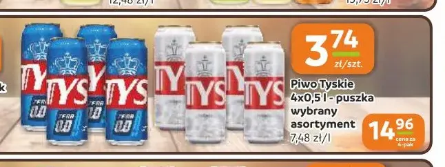 Piwo Tyskie 4-pak 500 ml promocja w Gama