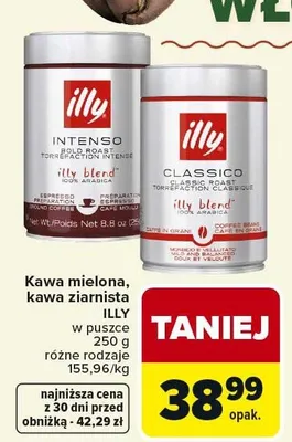 Kawa ziarnista Illy w puszce promocja w Carrefour