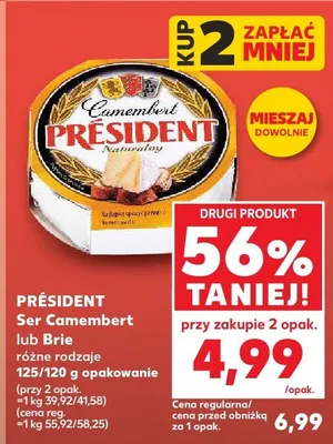 Ser Camembert lub Brie różne rodzaje promocja w Kaufland