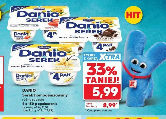 Serek homogenizowany Danio truskawkowy promocja w Kaufland