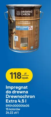 Impregnat do drewna Drewnochron Extra 4,5 l promocja w Castorama