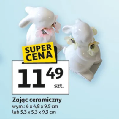 Zając ceramiczny promocja w Auchan