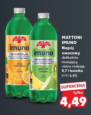Napój owocowy delikatnie musujący Mattoni Imuno promocja w Kaufland