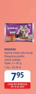 Karma mokra dla kociąt Whiskas Klasyczne posiłki promocja w Drogerie DM