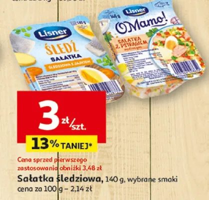 Sałatka śledziowa Lisner promocja w Auchan