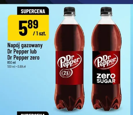 Napój gazowany Dr Pepper zero promocja w POLOmarket