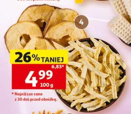 Chipsy z jabłek Pola promocja w Auchan