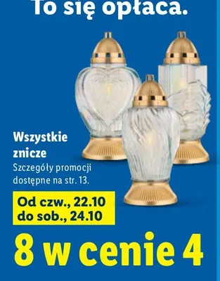 Znicze promocja w Lidl