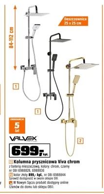 Kolumna prysznicowa Valvex Viva chrom promocja w OBI
