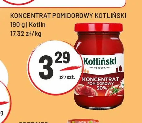 Koncentrat pomidorowy kotliński Kotlin promocja w Sedal