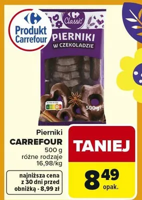 Pierniki w czekoladzie różne rodzaje promocja w Carrefour Market