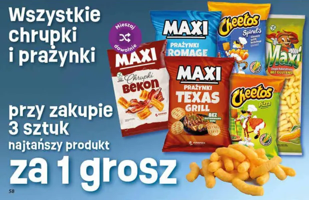 Chrupki maxi bekon promocja w Dino
