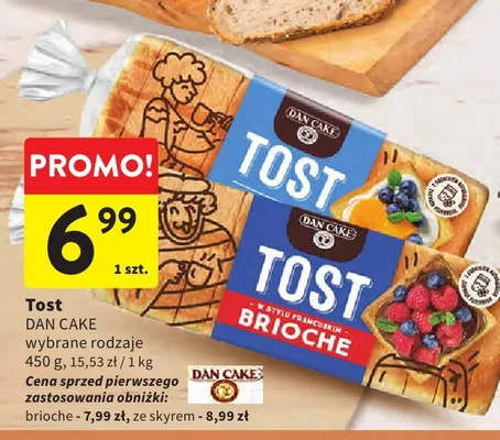Chleb tostowy brioche Dan Cake promocja w Intermarche