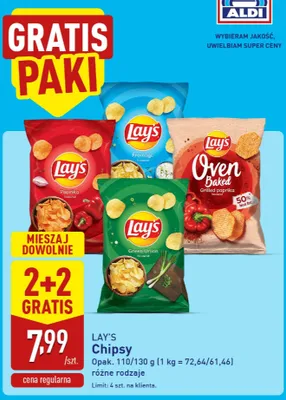 Chipsy Lay's Oven Baked Grilled Paprika promocja w Aldi